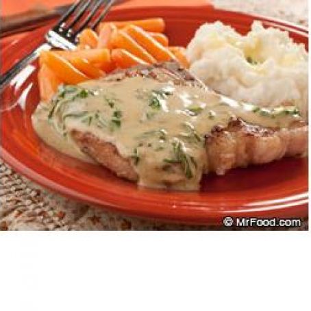 Creamy Basil Pork Chops