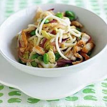 Chicken, Edamame, and Noodle Stir-Fry