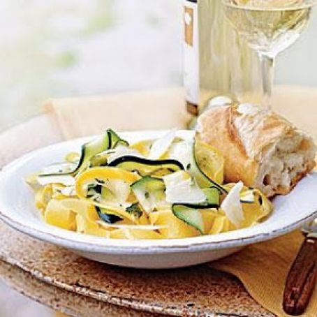 Summer Squash Ribbons with Oregano, Basil, and Lemon