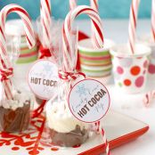 Candy Cane Hot Cocoa Pops