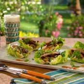 Pork Shoulder Lettuce Wraps with Kimchi