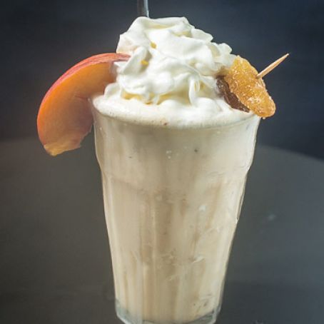 Ginger and Roasted Peach Tequila Milkshake