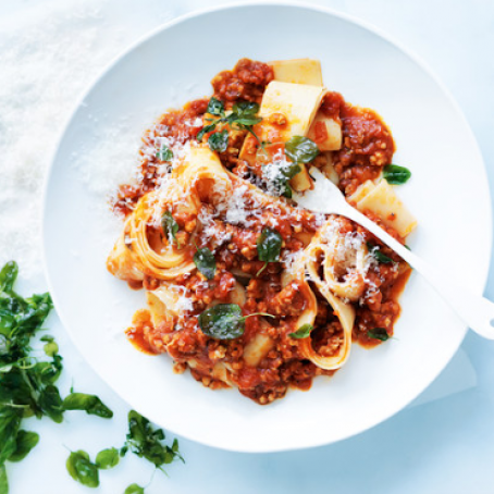 Chicken Bolognese with Crispy Oregano