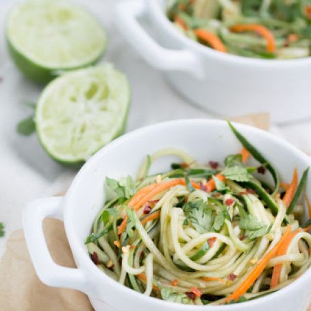 Cucumber Noodles + Spicy Sesame Soy Dressing