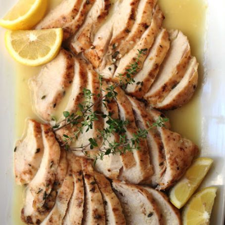 Lemon Thyme Roasted Chicken over Pasta