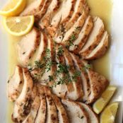 Lemon Thyme Roasted Chicken over Pasta