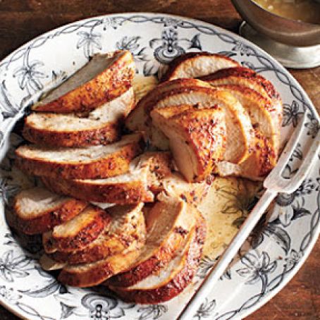 Spicy Maple Turkey Breast with Pan Sauce