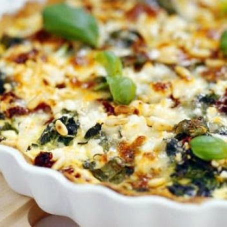 Spenatpaj med fårost