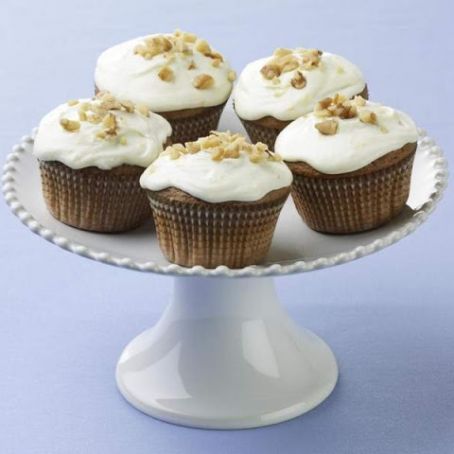 Carrot Cake Cupcakes with Lemony Cream Cheese Frosting