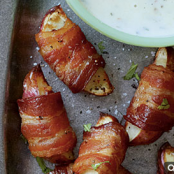 Bacon-Wrapped Potatoes with Queso Blanco Dip