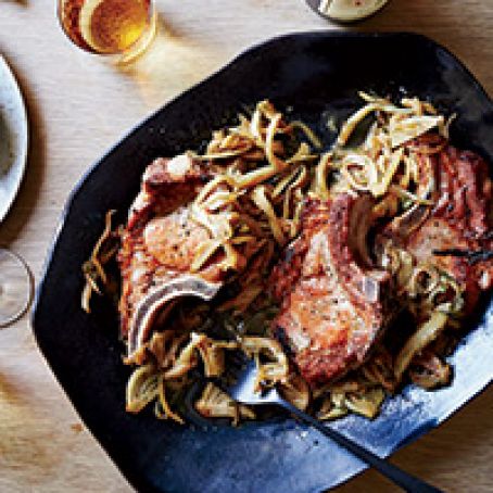 Benno and Leo's Brined Pork Chops with Fennel