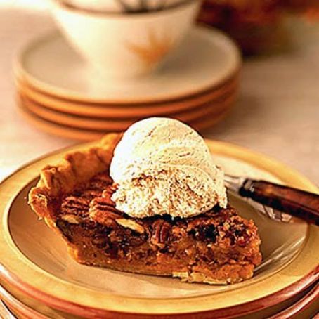 Sweet Potato Pecan Pie with Cinnamon Ice Cream