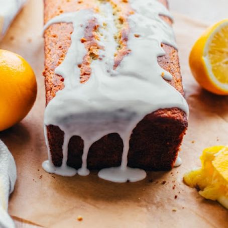 Whole Grain Olive Oil-Poppy Seed Loaf with Meyer Lemon Glaze