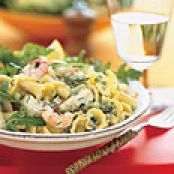 Seafood Pasta with Lemon-Saffron Herb Dressing