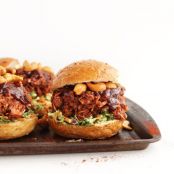 BBQ Jackfruit Sandwiches with Avocado Slaw