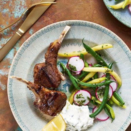 Grilled Lamb Chops With Herbed Labneh