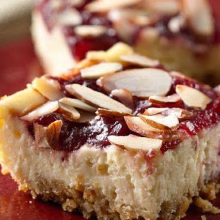 Cranberry Almond Cheesecake Squares