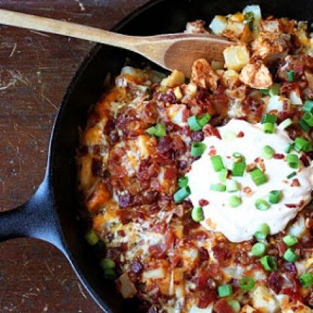 Loaded Mexican Chicken and Potato Skillet