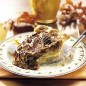 Bourbon Orange Pecan Pie with Bourbon Cream