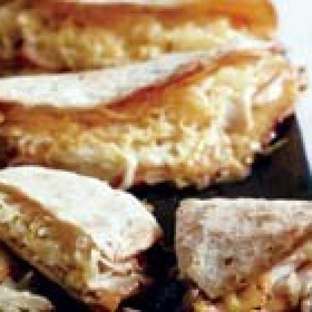 chicken reuben quesadilla