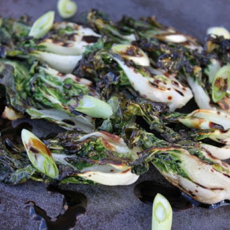 Grilled Bok Choy with Sesame-Soy Dressing
