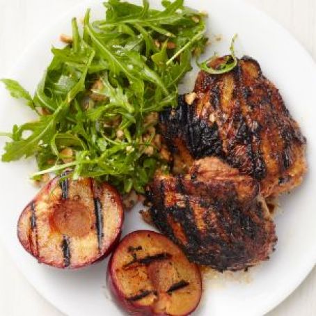 Grilled Hoisin Chicken and Plums