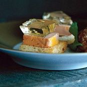 FOIE GRAS TOASTS w/SAUTERNES GELEE