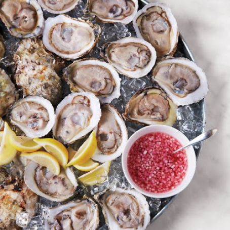 Oysters on the Half Shell with Mignonette