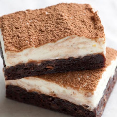 Tiramisu Brownie Bars