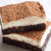 Tiramisu Brownie Bars