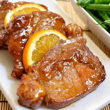 Orange Molasses Pork Chops