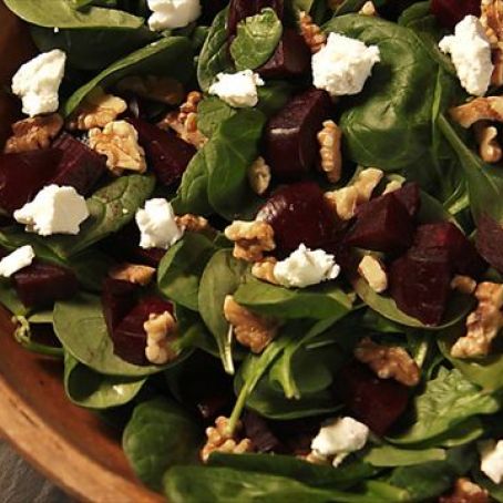 Roasted Beet Salad with Walnuts and Goat Cheese
