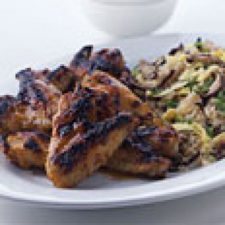 Broiled Chicken Wings with Spicy Apricot Sauce