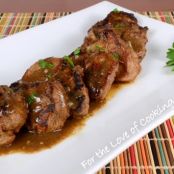 Pork Medallions with a Balsamic Honey Mustard Sauce
