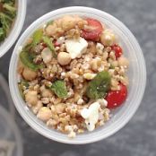 Farro, Chickpea, Feta, and Mint Salad