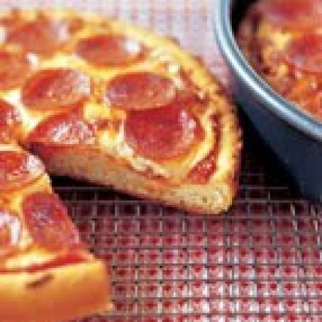 CHICAGO STYLE PEPPERONI PAN PIZZA
