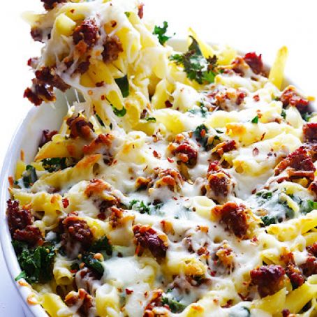 5-Ingredient Italian Sausage and Kale Baked Ziti