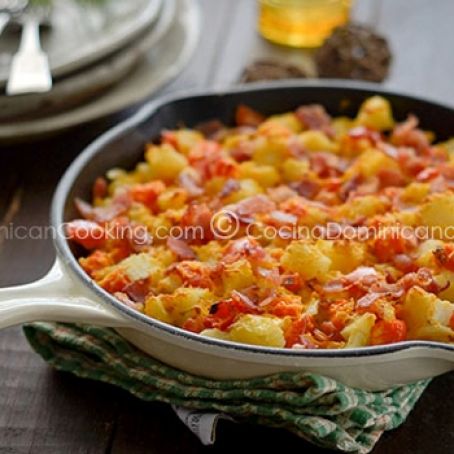 Festive potato casserole