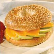 Apple and Cheddar Bagel Melt Sandwiches