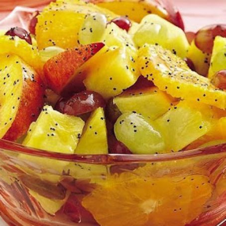Fresh Fruit with Honey Poppy Seed Dressing
