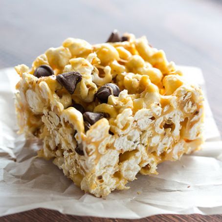 Peanut Butter & Marshmallow Popcorn Bars