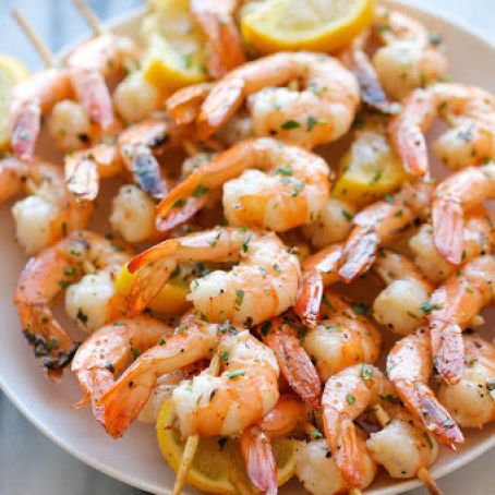 Lemon Garlic Shrimp Kabobs