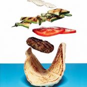 CURRIED LAMB BURGERS w/MINT RAITA