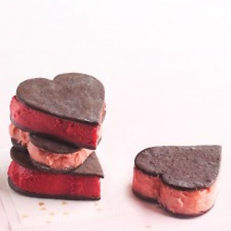Valentine Sorbet Sandwiches