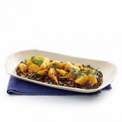 Lentils with Ginger, Golden Beets, and Herbs