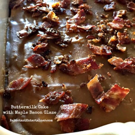 Buttermilk Cake with Maple Bacon Glaze