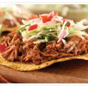 Pulled Pork Tostadas with Slaw and Chipotle Cream