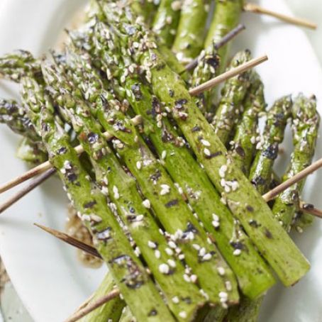 Asparagus - Sesame grilled rafts