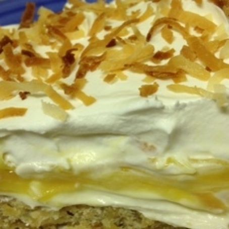 BANANA-PINEAPPLE CREAM SQUARES