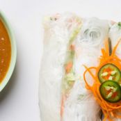 Spicy Summer Rolls w/Peanut Dipping Sauce